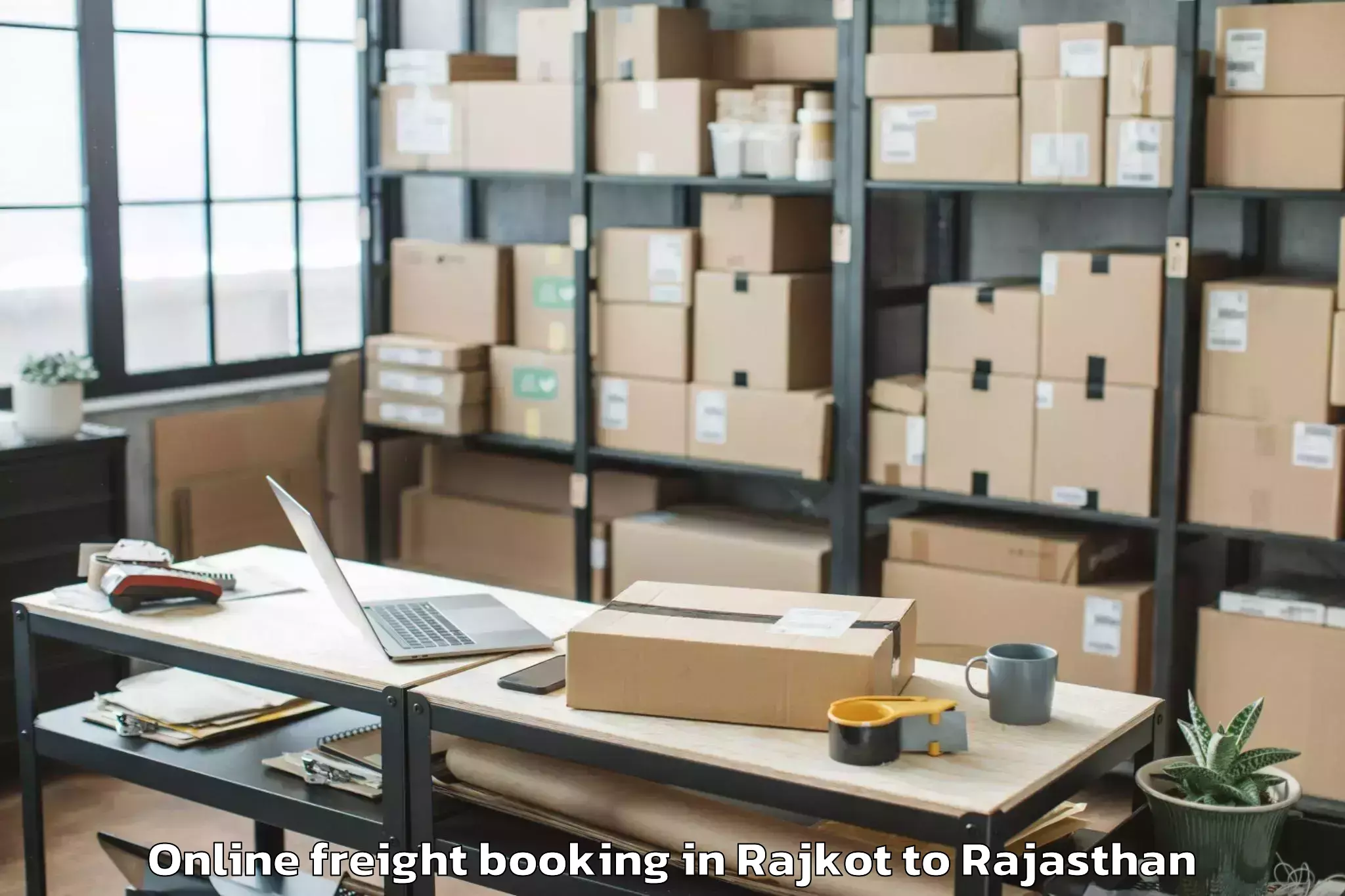 Book Rajkot to Bharatpur Online Freight Booking Online